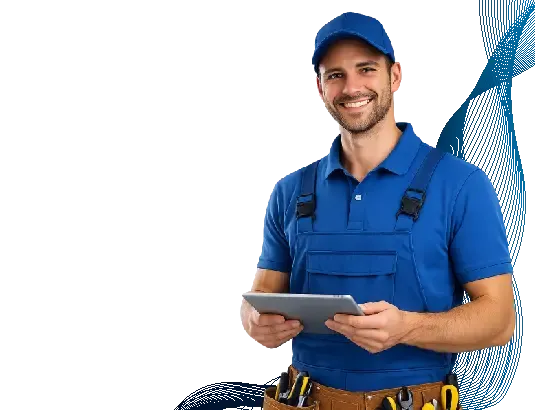 Instalator przegląda bloga dla instalatorów na tablecie